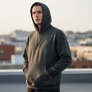 Vintage Y2K Cybertek Jeans Co Black Hoodie Sweatshirt Hooded Pullover 5XL New